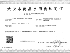 中国铁建御湖预售许可证