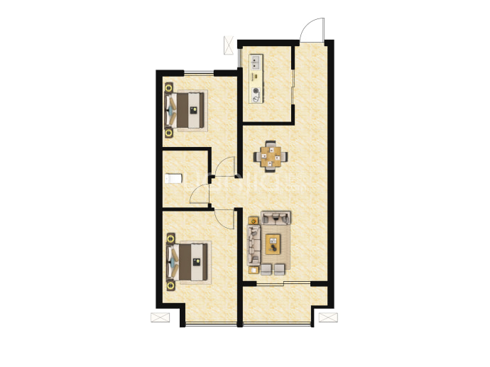 嘉园蓝湖九郡--建面 88.68m²