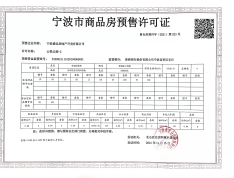 奥克斯悦云庭预售许可证