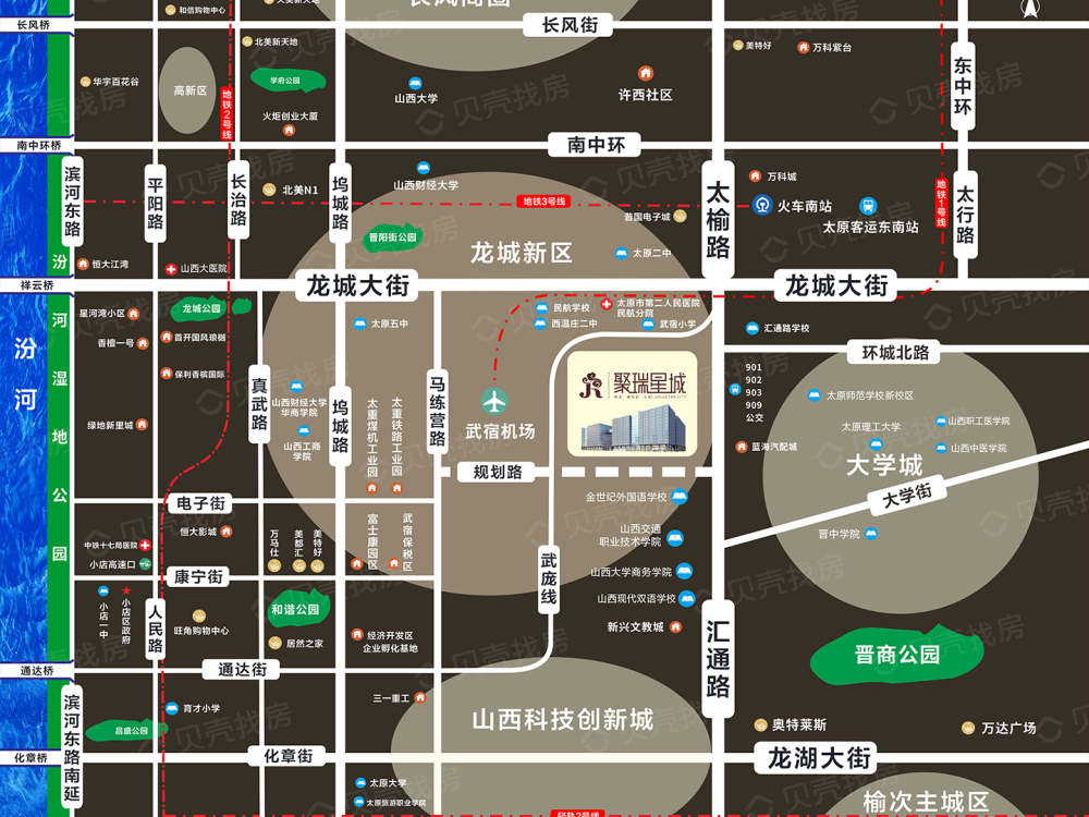 聚瑞星城区位