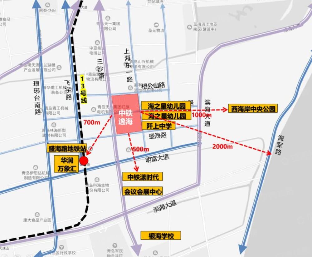 青岛世界博览城逸海区位