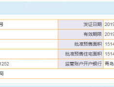 融创蓝天壹號预售许可证