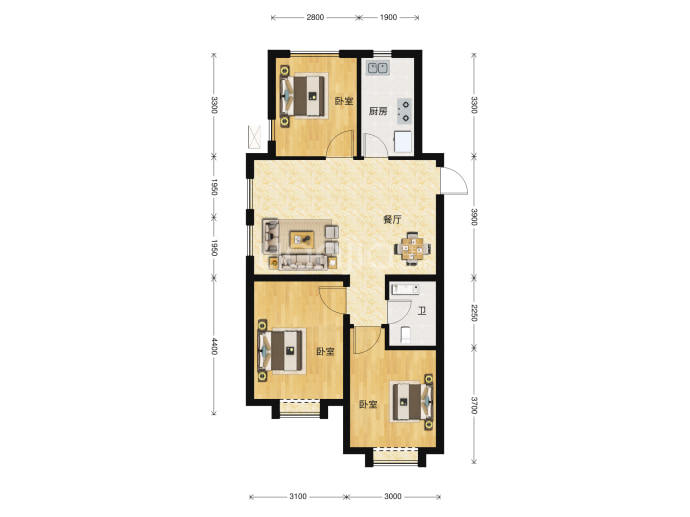 德辉首府--建面 99m²