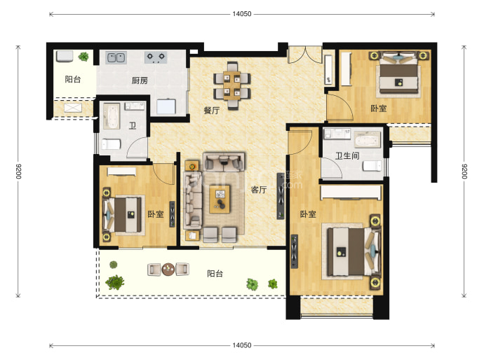 佳乐云锦阁--建面 117m²