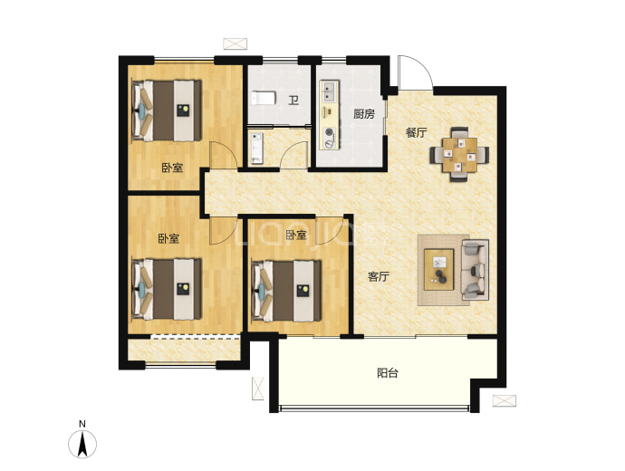 合筑玖合湾--建面 88m²