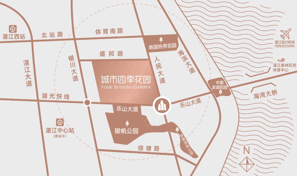 城市四季花园区位