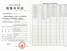 中欧青特滨湖国际预售许可证