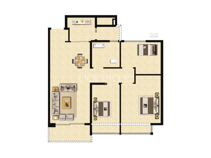 恒大翡翠公园--建面 99m²