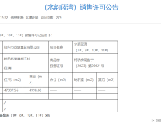 水韵蓝湾预售许可证