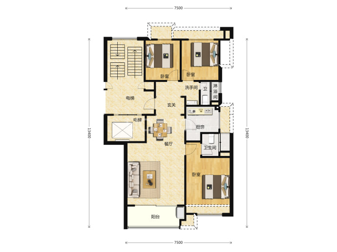 融信澜庭--建面 89m²