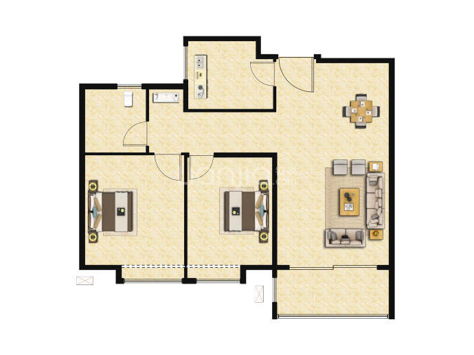 天安数码城珑园--建面 91.71m²