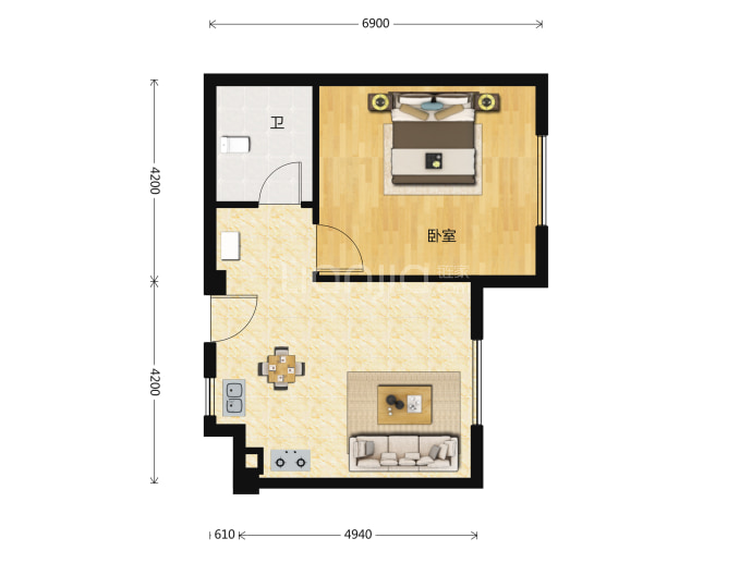 青岛莱阳路8号--建面 81.06m²