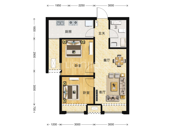 万象首府--建面 65m²