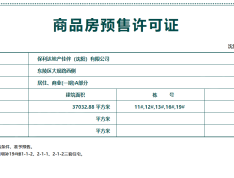 保利达沈河东预售许可证