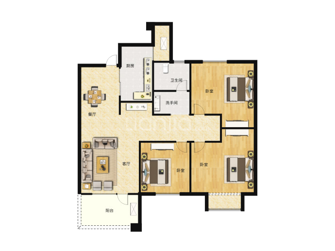 朗诗玲珑郡--建面 117m²