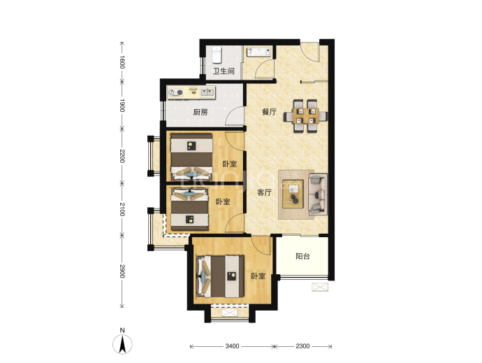 逸景佲园--建面 91m²