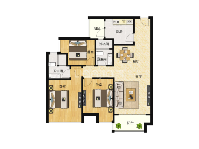 保利御江南--建面 97m²