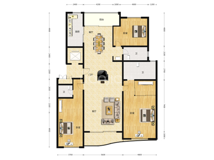 九英里颢苑--建面 252m²