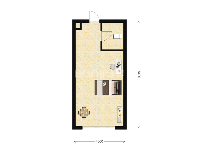 长岛壹号--建面 54.58m²