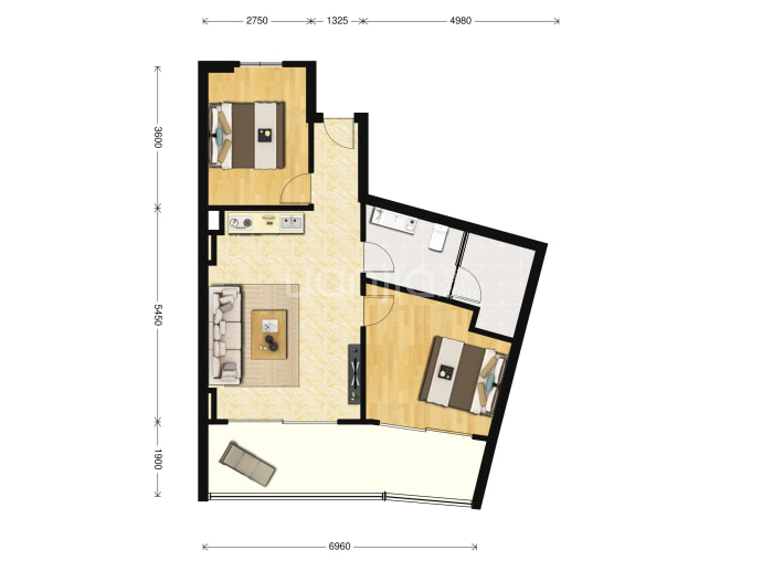 享海1777--建面 78.8m²