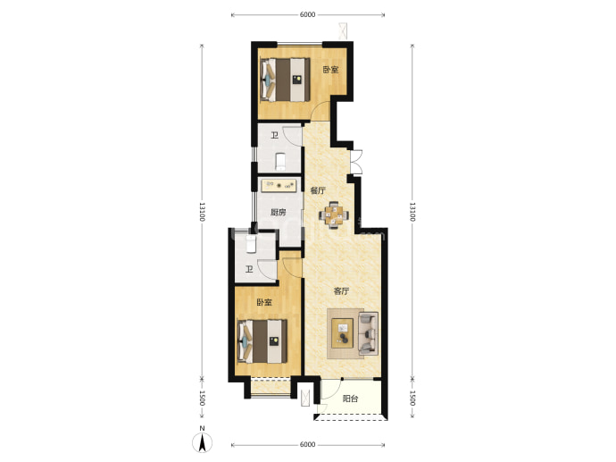 住总兴创如遇--建面 77m²