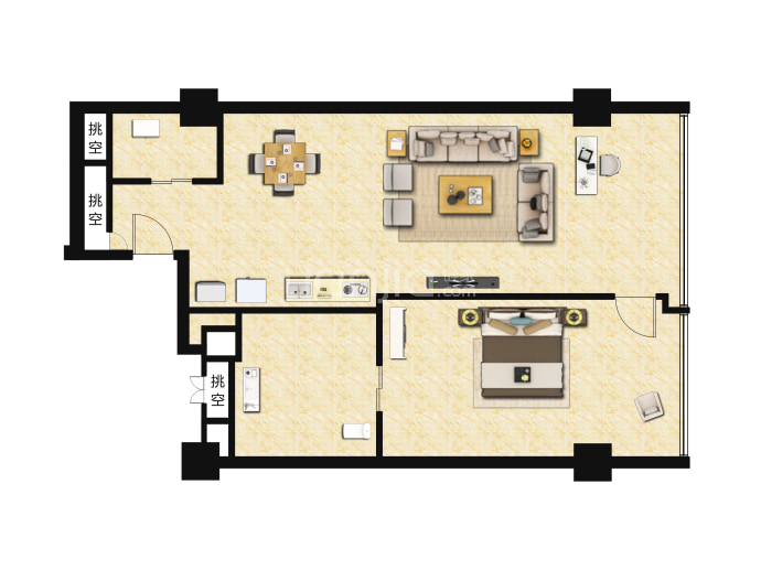 重庆one行政公寓--建面 119m²