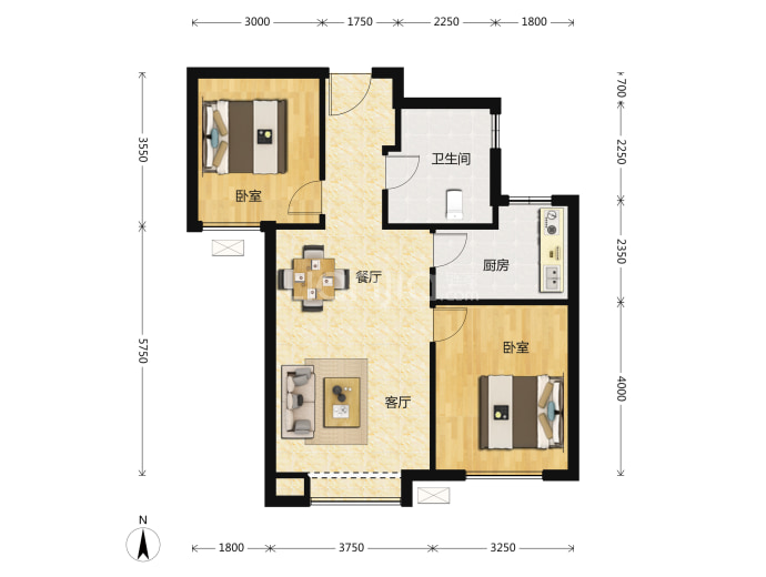 首创禧悦--建面 83m²