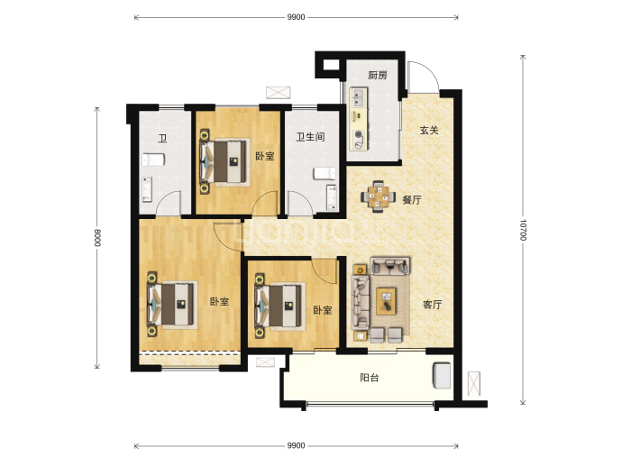 东原朗阅--建面 105m²