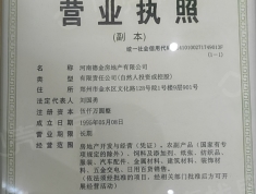 九锦台开发商营业执照