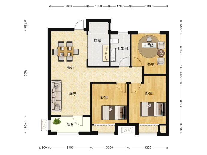 融创东海湾--建面 98m²