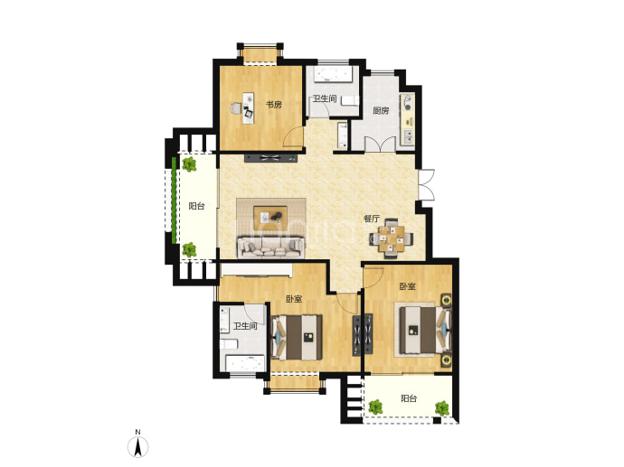 通宇林景尊园--建面 119m²