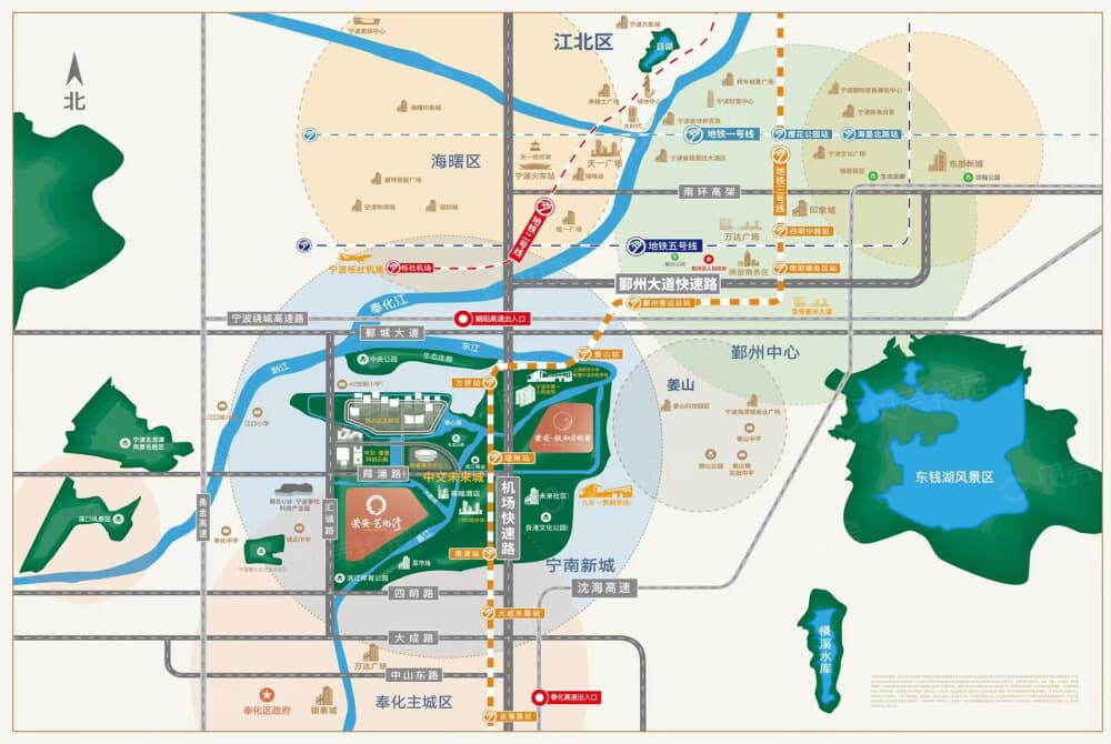 荣安·秋和月明区位