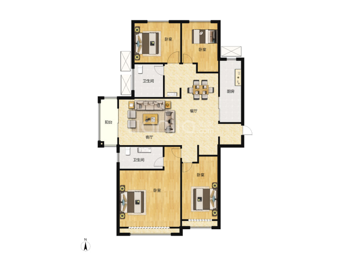 瀚宇天悦城--建面 143.82m²