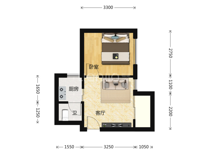 深城投中心公馆--建面 38m²