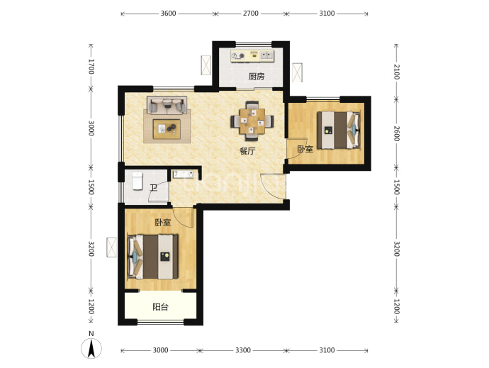 住总兴创如遇--建面 78m²