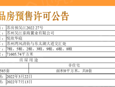 中海悦湖东方预售许可证