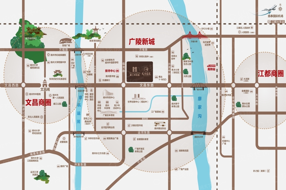 华建天月区位