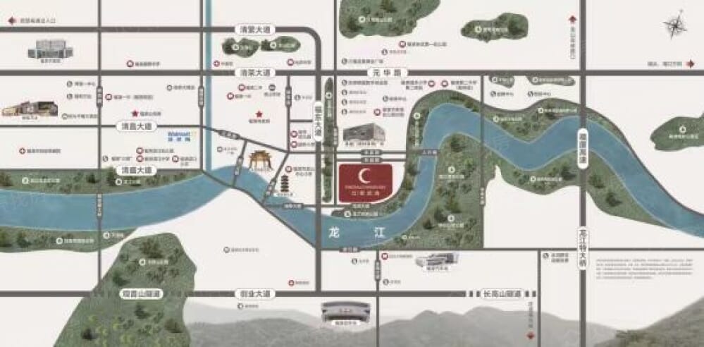 龙山富豪庄园区位