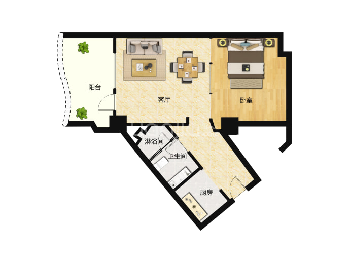 兴龙香玺海--建面 71m²