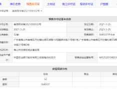 金融街仙湖悦府预售许可证