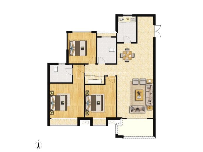 世茂璀璨江山--建面 125m²