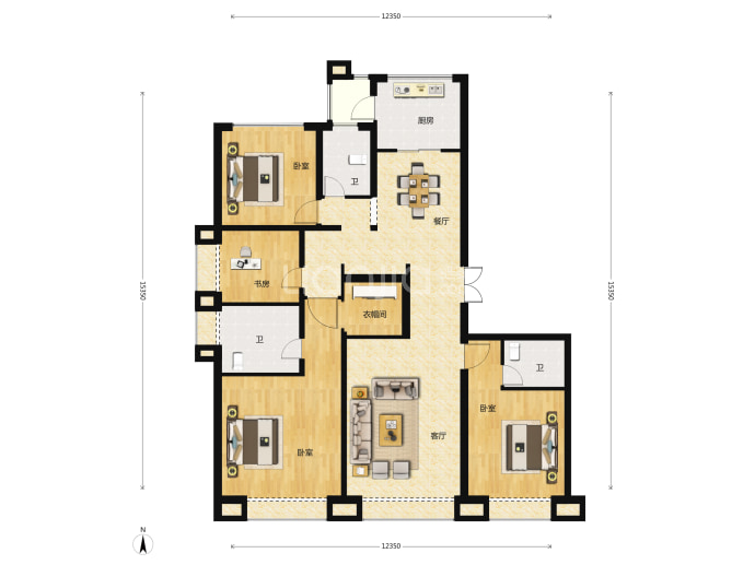 中国铁建·花语堂--建面 195m²