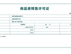 旭辉首府铂辰时代预售许可证