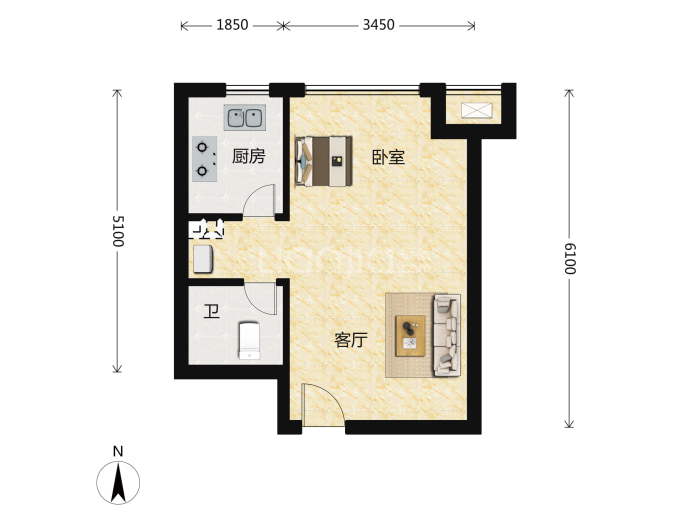 枫悦园--建面 39.46m²