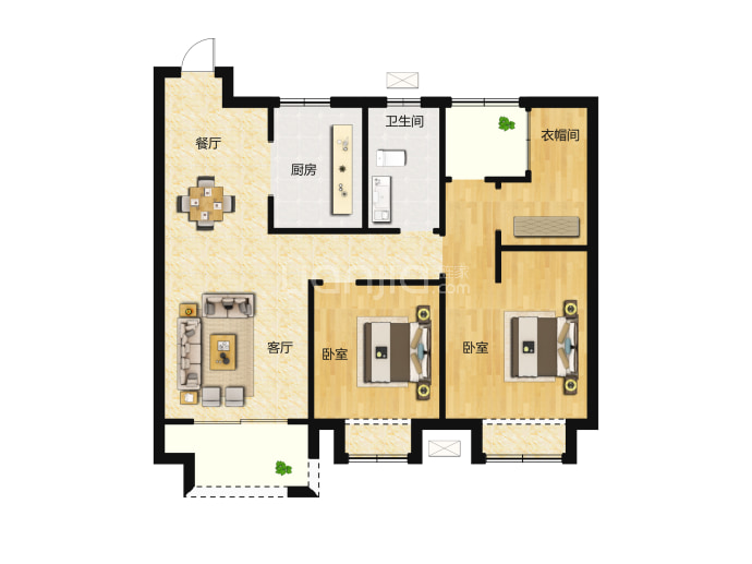 信创上坤望湖四季--建面 86m²