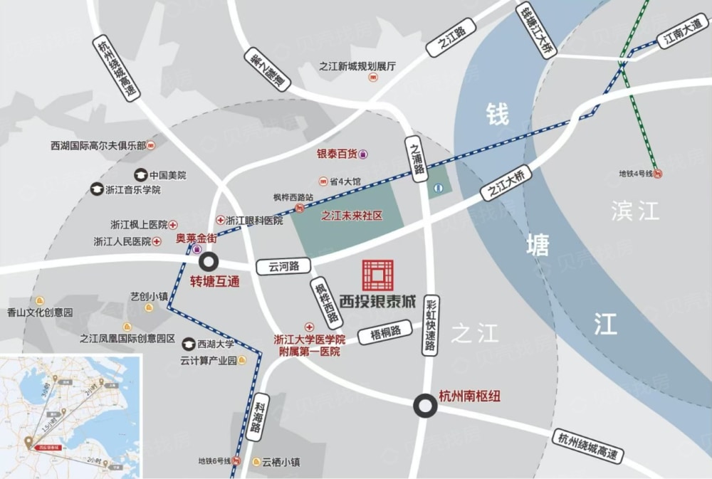 西投银泰城区位