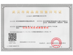 武汉城建金地和悦预售许可证