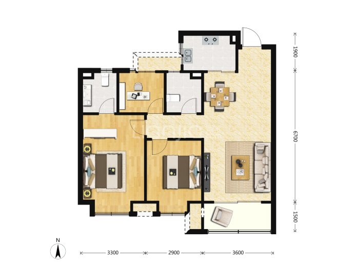 保利·和光城樾庭--建面 95m²