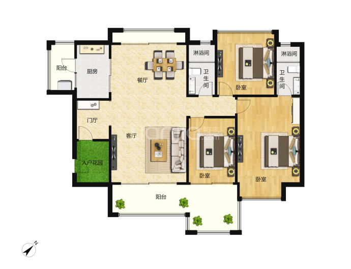 江山一品--建面 133m²
