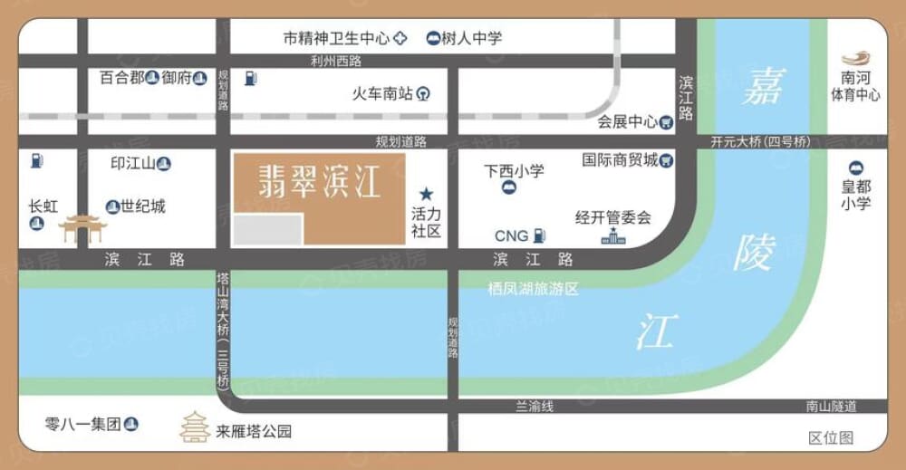 翡翠滨江区位